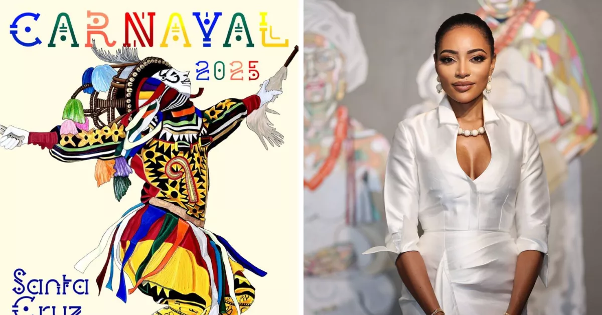 Cartel del Carnaval de Santa Cruz de Tenerife y su diseñadora, REWA / MONTAJE AH 