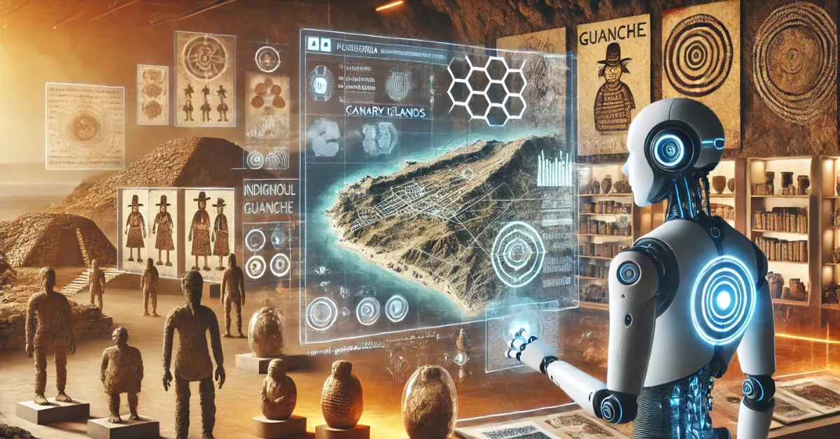 Imagen representativa de una IA enfrentándose a la historia de Canarias / DALL.E -  AH 