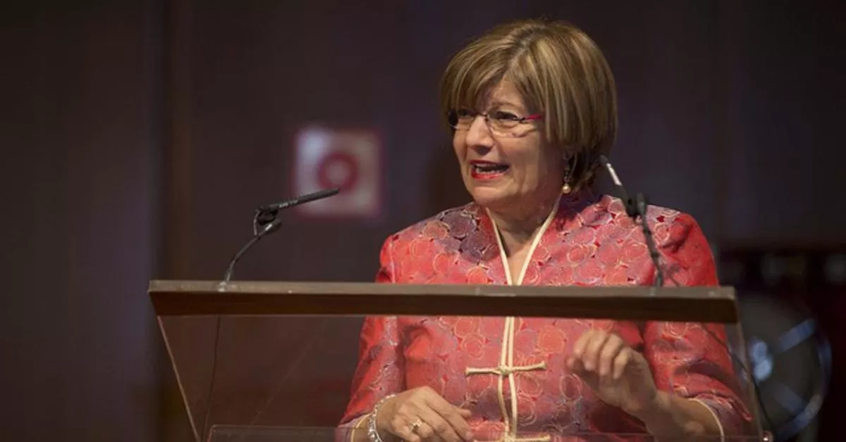 María del Rosario Berriel, durante una intervención en su etapa de vicerrectora de la Universidad de Las Palmas de Gran Canaria. / ULPGC