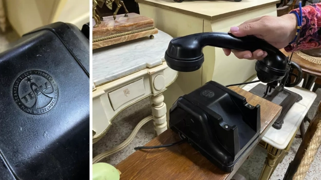 El teléfono antiguo que consiguió Benigno regateando en Italia / ARIADNA MARTÍNEZ - ATLÁNTICO HOY El teléfono antiguo que consiguió Benigno regateando en Italia / ARIADNA MARTÍNEZ - ATLÁNTICO HOY