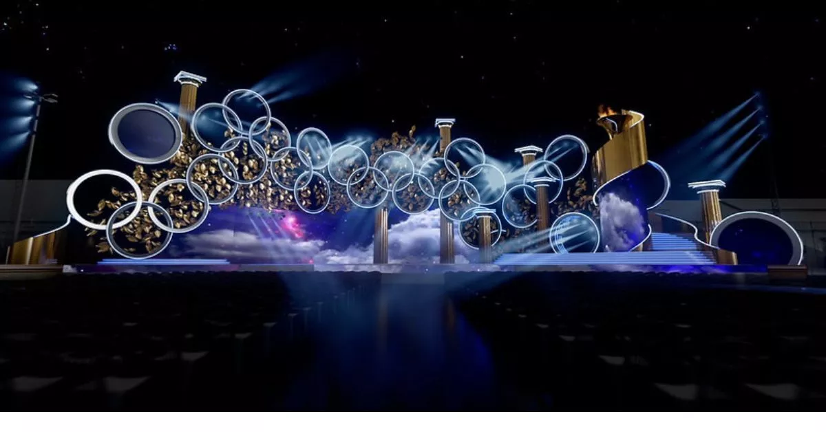 Así lucirá el 'Olimpo del Santa Catalina' cuando esté terminada la instalación del escenario principal de los carnavales de Las Palmas de Gran Canaria. / SOCIEDAD DE PROMOCIÓN