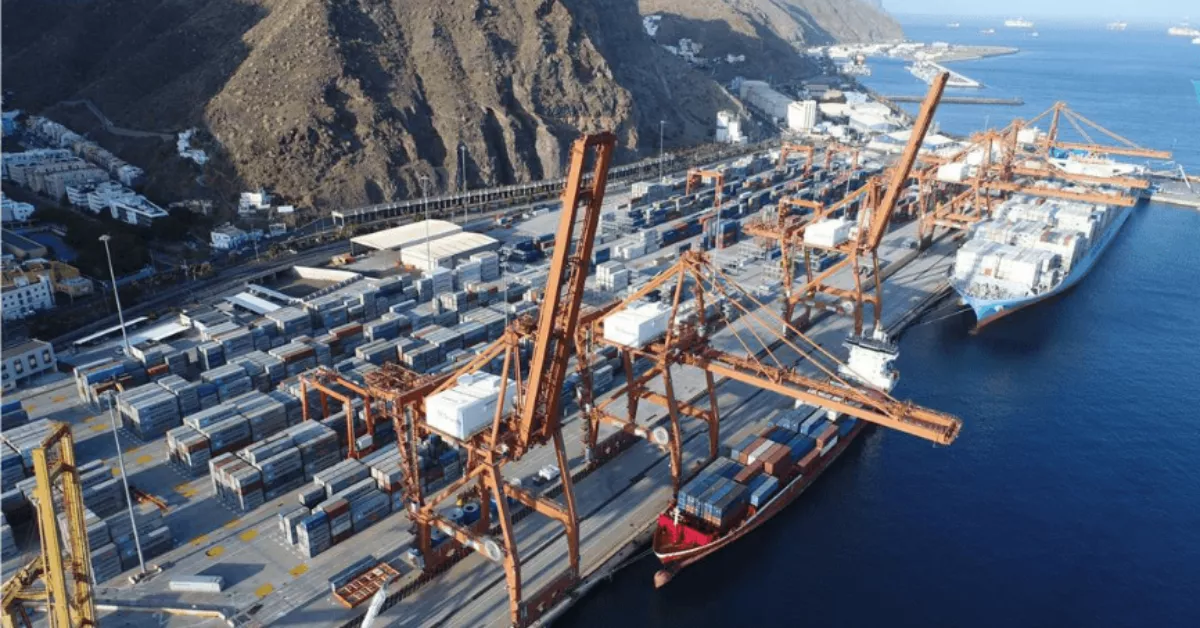 Terminal de contenedores en el puerto de Santa Cruz de Tenerife. / PUERTOS DE TENERIFE