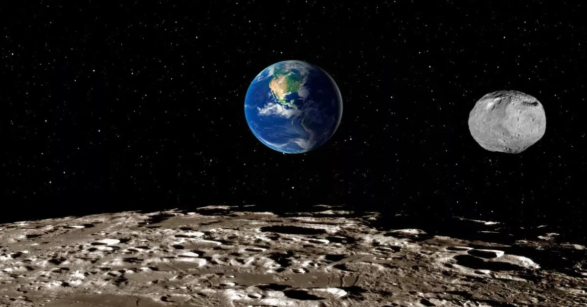 Recreación del asteroide 2024 PT5 que orbita alrededor del Sol./ IAC