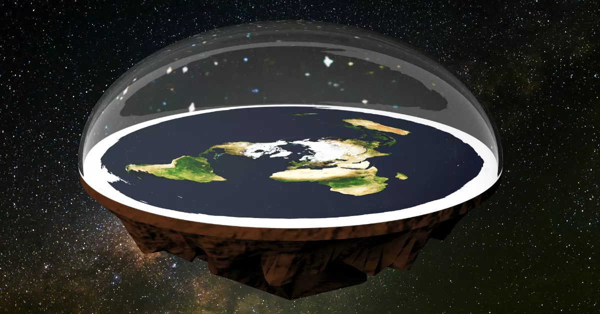 Ilustración de la Tierra plana. / IMAGEN DE LA RED