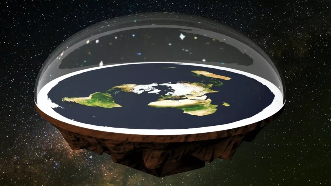 Ilustración de la Tierra plana. / IMAGEN DE LA RED