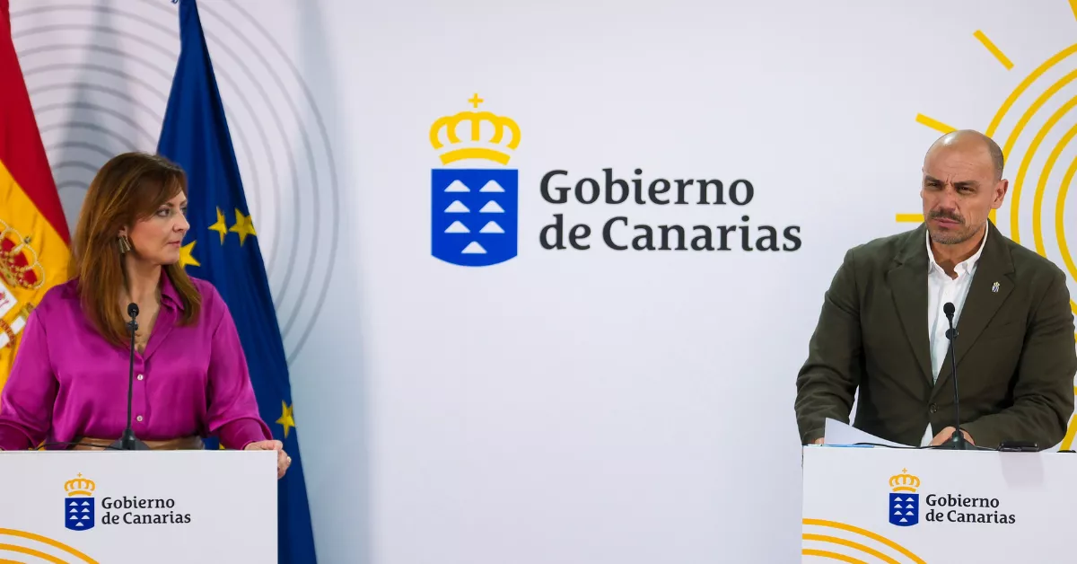  El portavoz del Ejecutivo canario, Alfonso Cabello, y al consejera de Presidencia, Nieves Lady Barreto / EFE