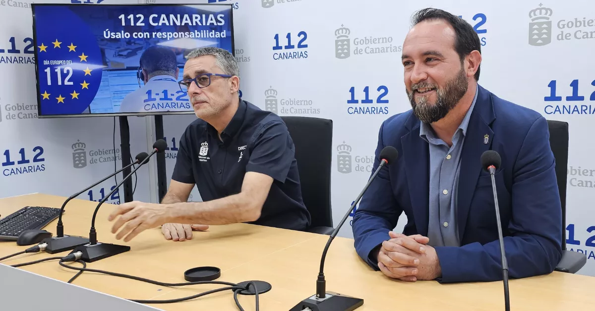 Marcos Lorenzo y Moisés Sánchez, director del CECOES / 112 CANARIAS