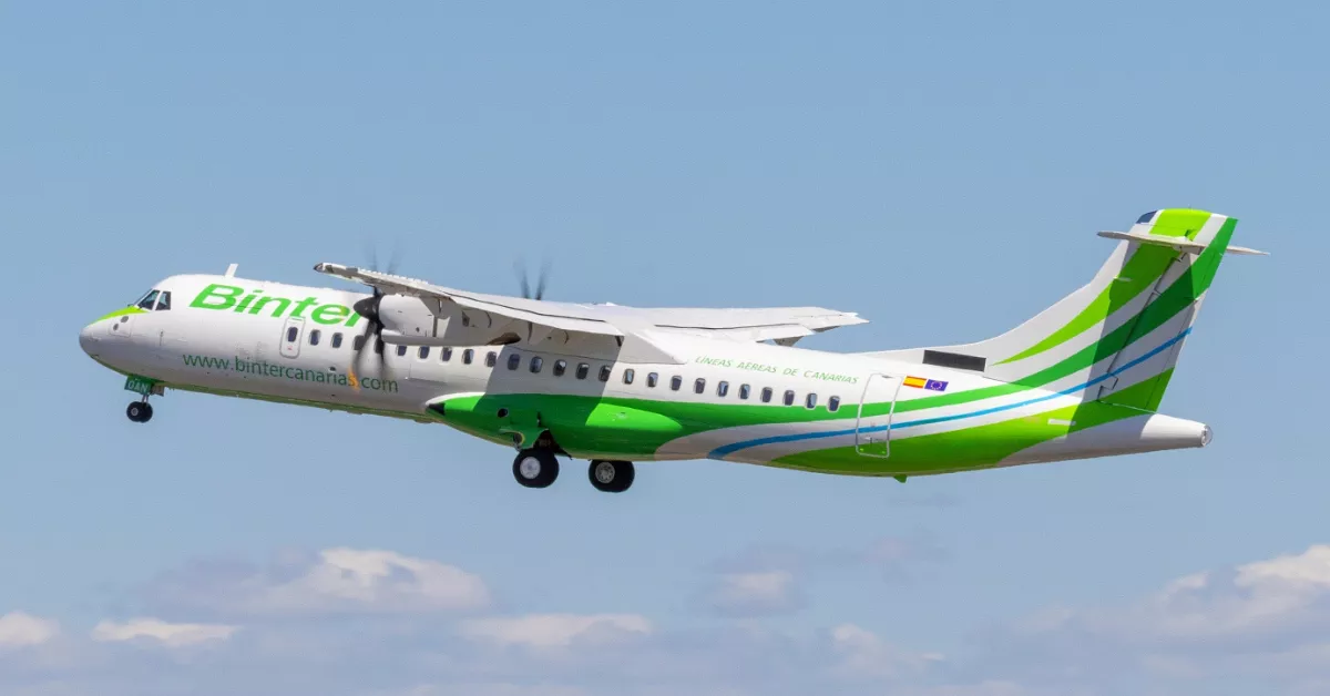 Un avión ATR de Binter./ BINTER