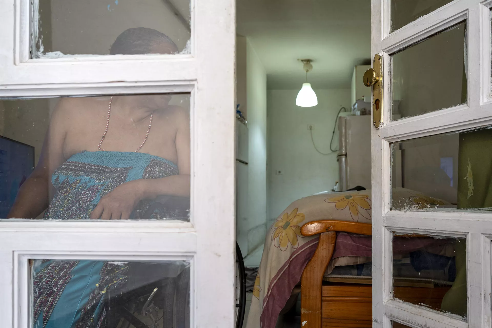  En la imagen, una de los inquilinas del inmueble. EFE/Adriel Perdomo