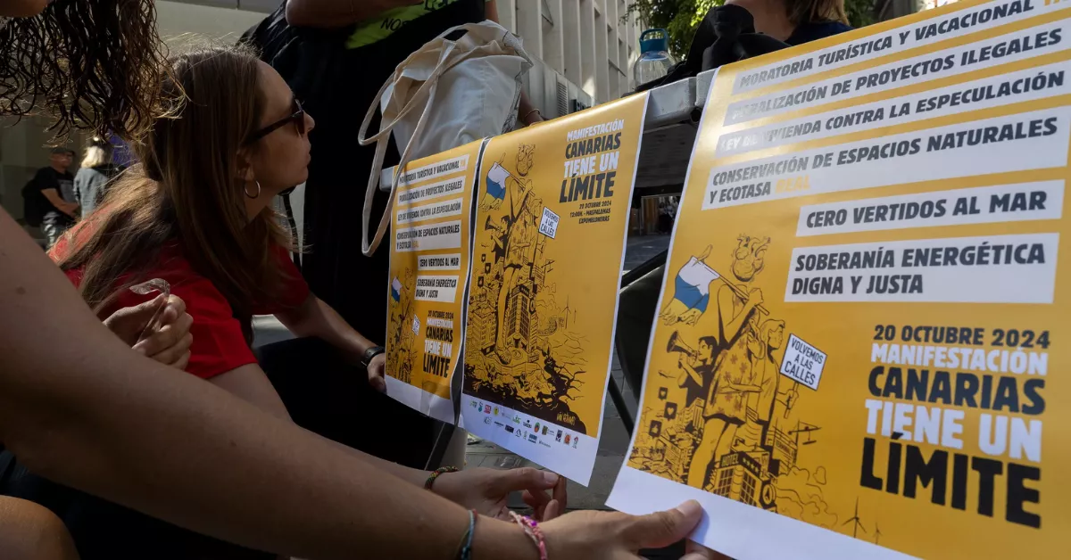 Imagen de la manifestación en contra del turismo de masas / EFE 