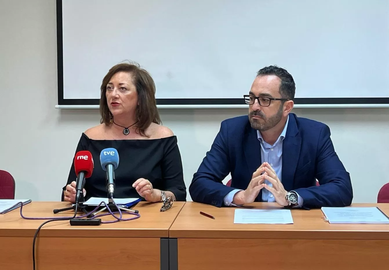 Doris Borrego y Javier Valentín, de ASCAV Canarias. /Beatriz de Vera