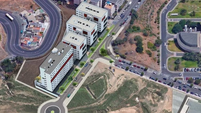 Boceto de cómo quedará el edificio cuando esté terminado / GEURSA