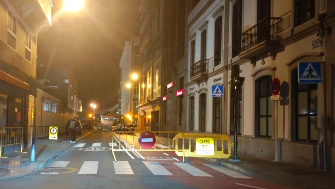 El vallado de una de las calles durante el concurso de Murgas / CEDIDA