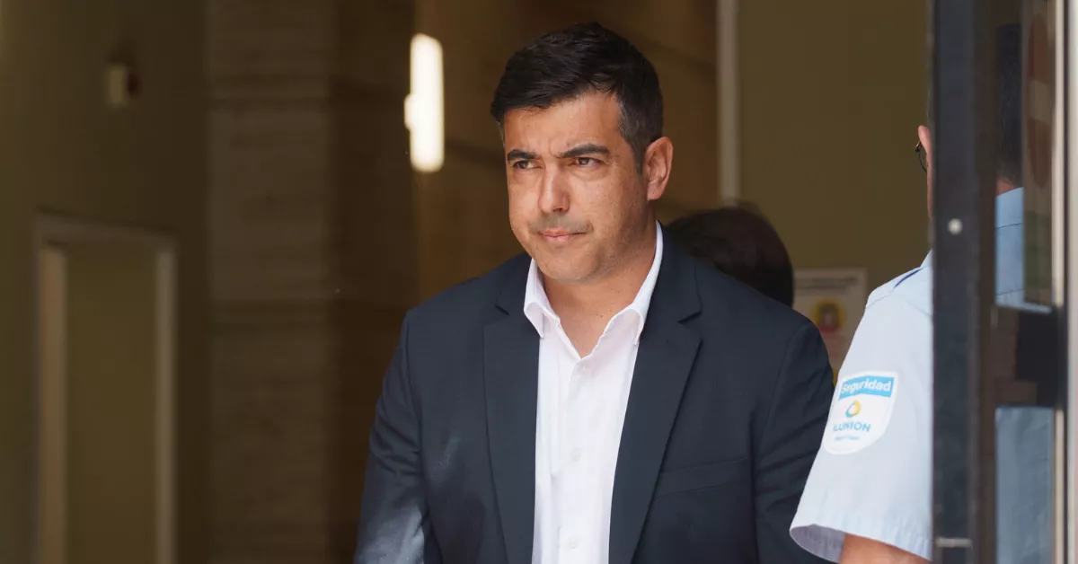 El segundo máximo accionista del CD Tenerife, Rayco García, sale de la Audiencia Provincial de Santa Cruz de Tenerife./ EFE-RAMÓN DE LA ROCHA