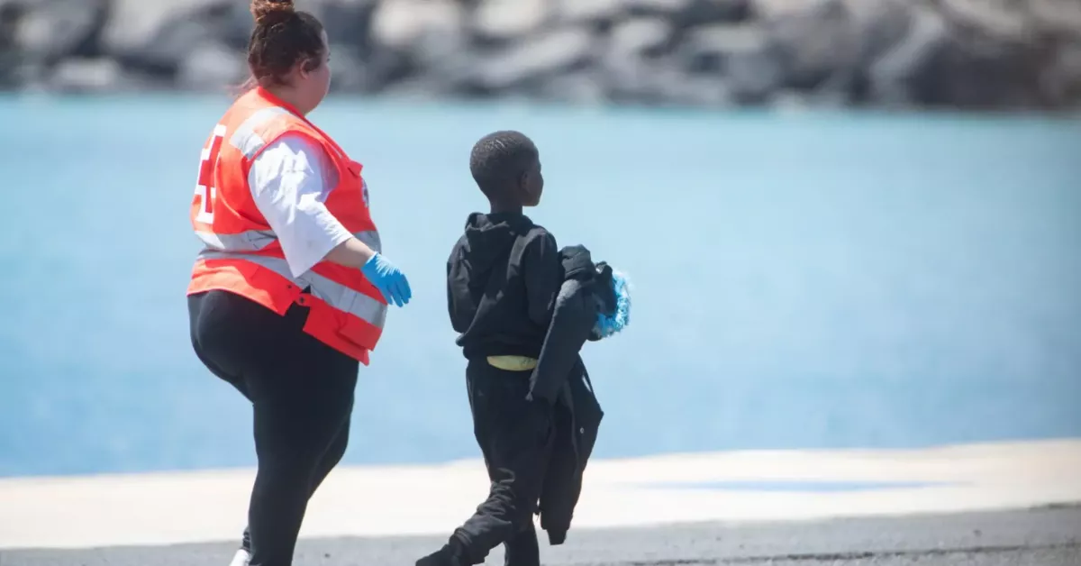 Imagen de un menor migrante recién llegado a Canarias / EFE