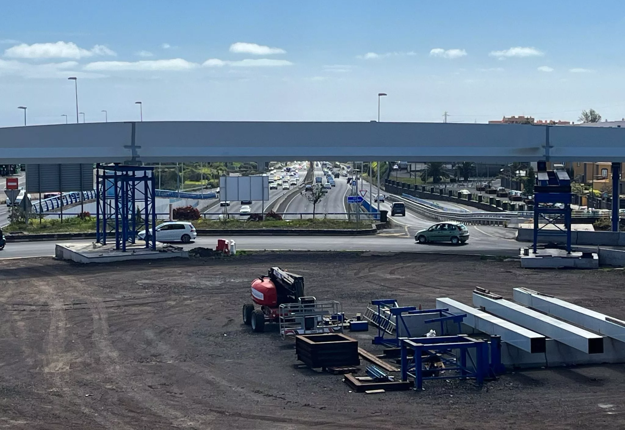 Obras en la rotonda del Padre Anchieta. /Beatriz de Vera