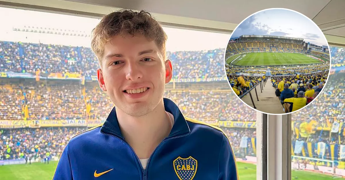 Imagen del streamer Davoo Xeneize y el Estadio de Gran Canaria / MONTAJE AH  