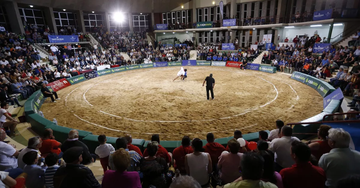 Imagen del público de Canarias viendo lucha canaria, deporte tradicional / FEDERACIÓN INSULAR DE LUCHA CANARIA DE TENERIFE