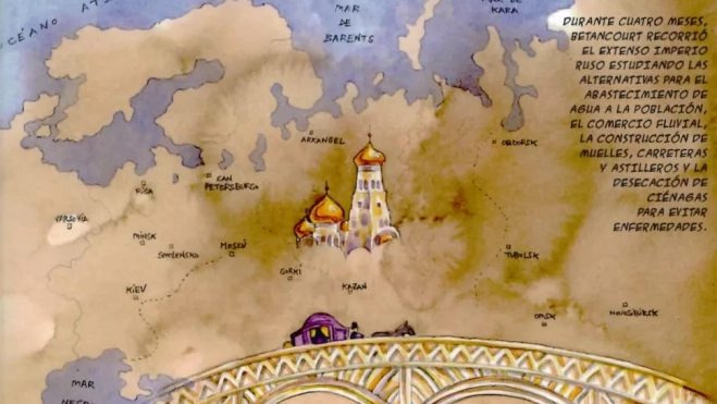 Imagen interior de la biografía en cómic 'de la biografía en cómic 'Agustín de Betancourt y Molina'. /Museos de Tenerife Imagen interior de la biografía en cómic 'de la biografía en cómic 'Agustín de Betancourt y Molina'. /Museos de Tenerife