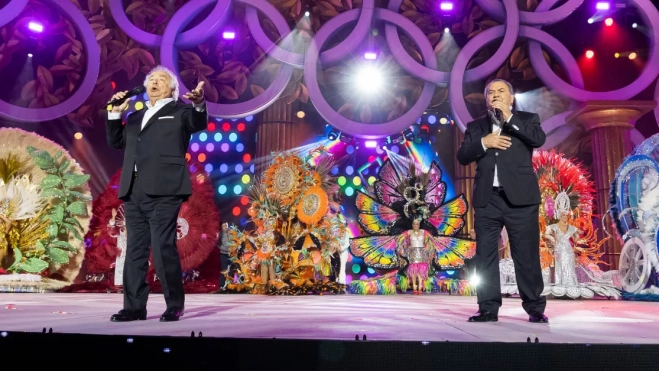 Un momento de la actuación de Los del Río / CARNAVAL LPA Un momento de la actuación de Los del Río / CARNAVAL LPA