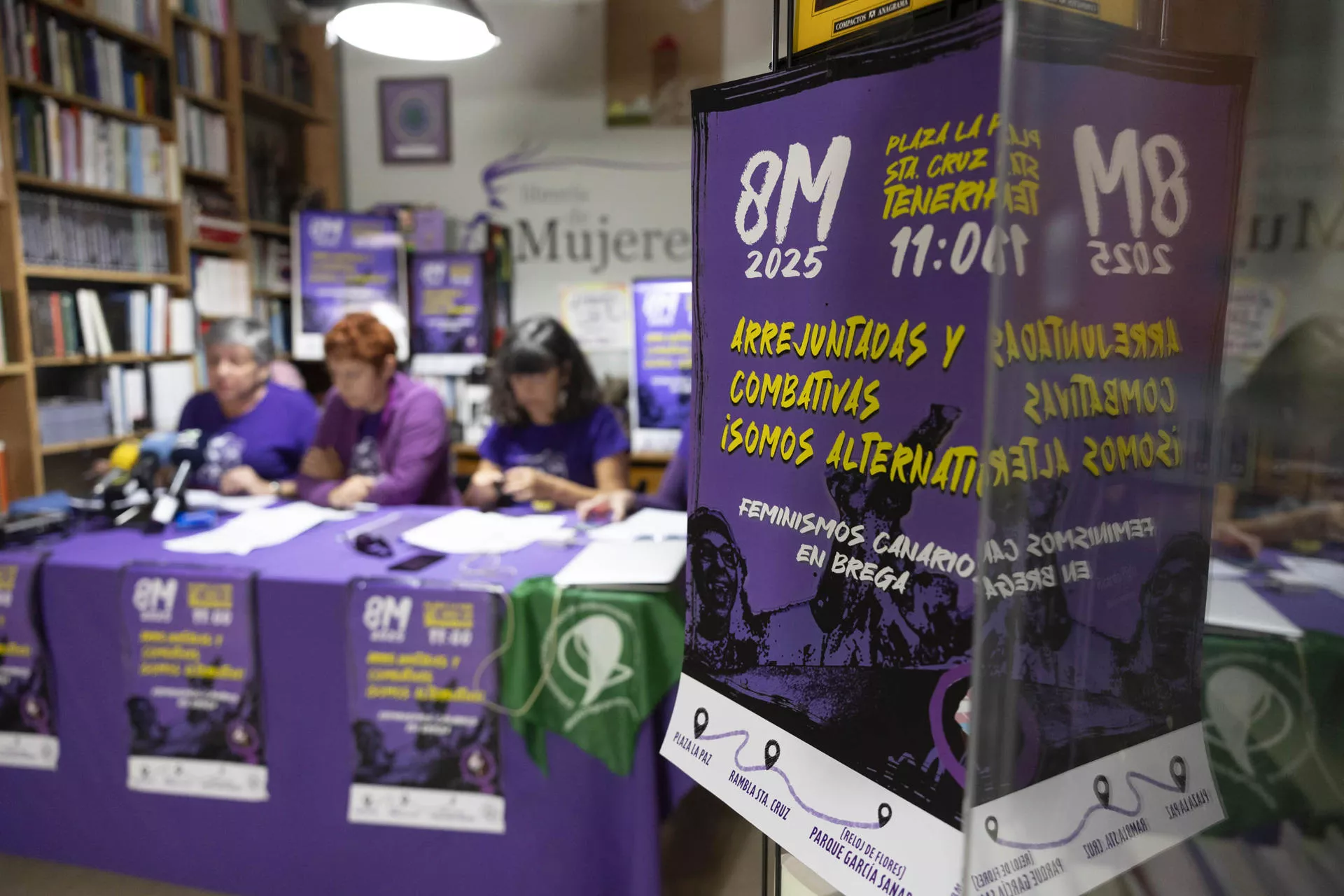 Plataforma 8M en la presentación del manifiesto. /EFE