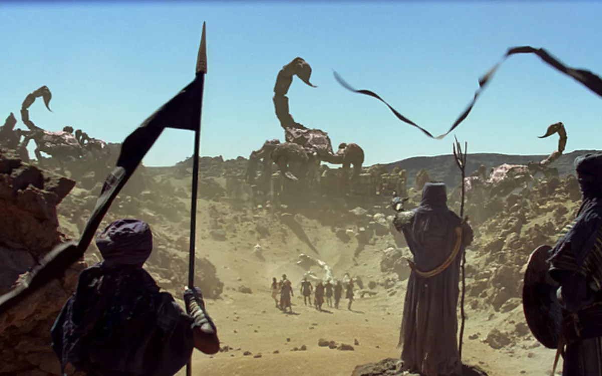 Una sentencia de la Audiencia Nacional protege a la industria del cine en Canarias. En la imagen, fotograma de una escena de 'Ira de titanes' rodada en Tenerife. / AH