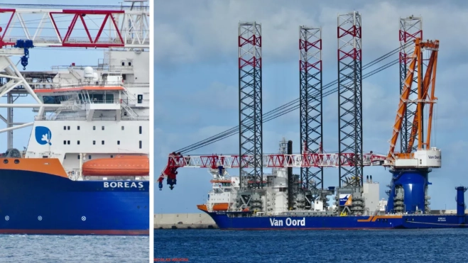 Imágenes del gran buque, con cuatro patas de 126 metros / NICOLÁS AROCHA Imágenes del gran buque, con cuatro patas de 126 metros / NICOLÁS AROCHA