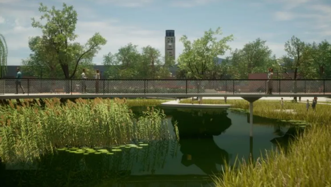 Imágenes orientativas del proyecto del Parque inundable de la Vega. /Ayuntamiento de La Laguna