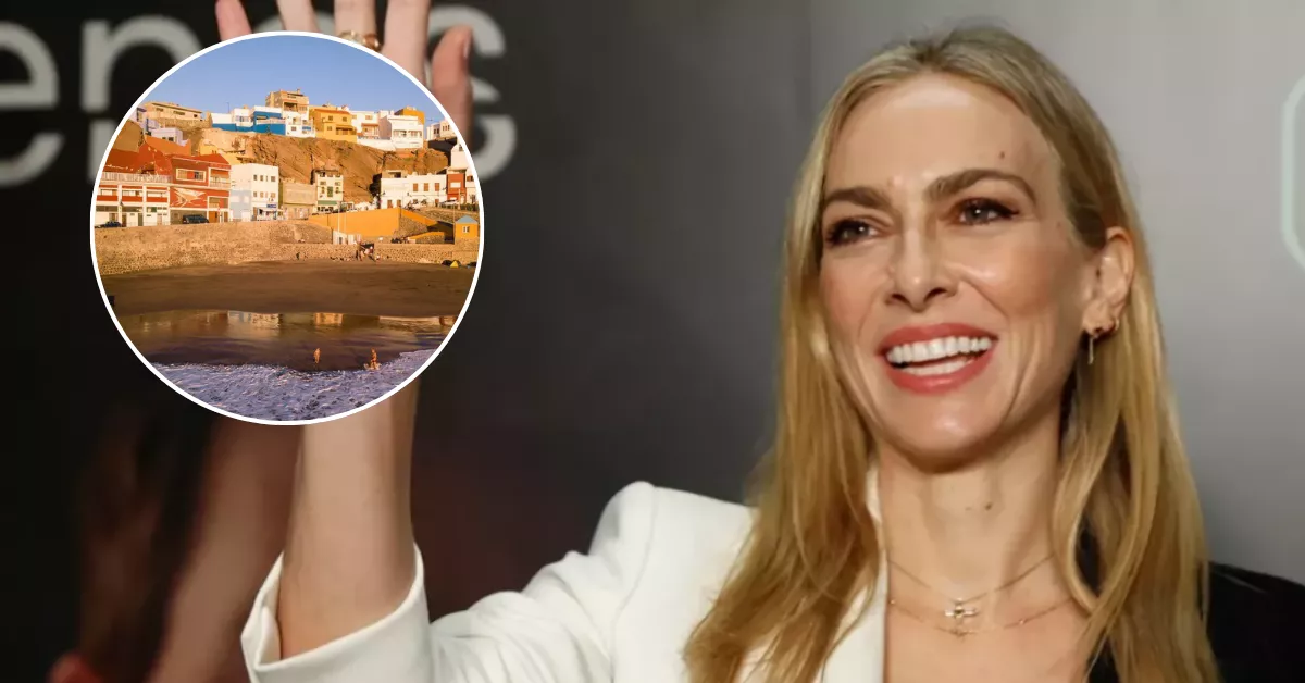 Imagen de Kira Miró y una playa de Canarias / MONTAJE AH - EFE