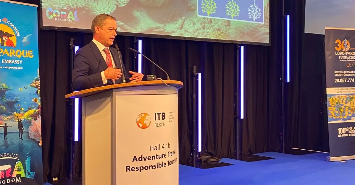 Loro Parque impulsa a Tenerife como destino líder y sostenible en la clausura de la ITB de Berlín./ CEDIDA