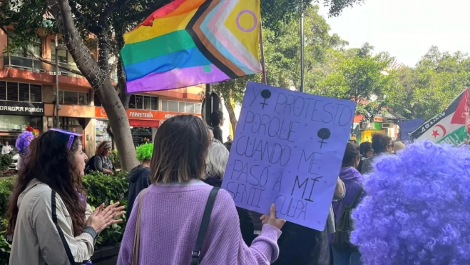 Pancarta en la manifestación del 8M. /AH