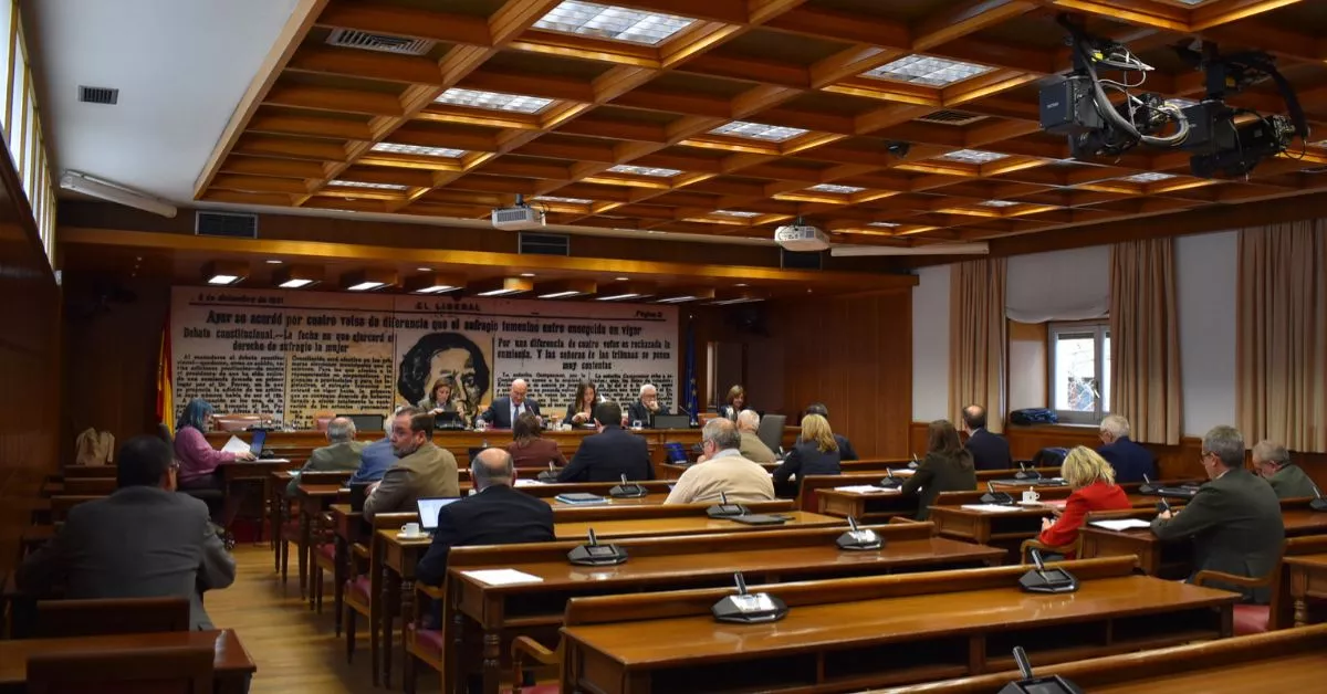 Reunión de la Comisión de Transportes y Movilidad Sostenible del Senado, que ha rechazado la moción del PSOE para agilizar la electrificación de los puertos canarios. / AH