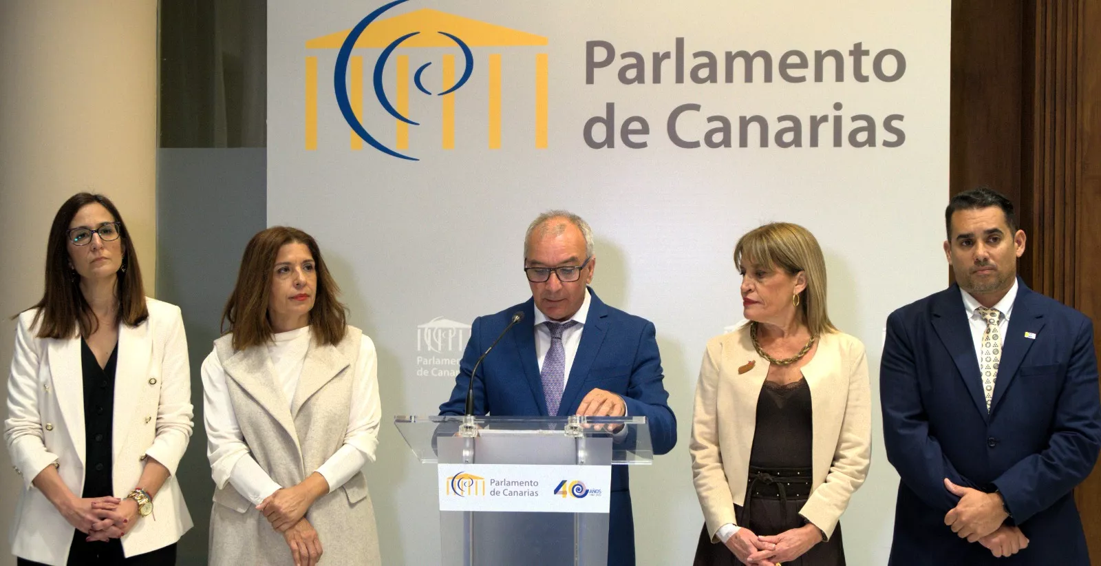 Imagen de archivo de Luis Campos en el Parlamento de Canarias. / NUEVA CANARIAS