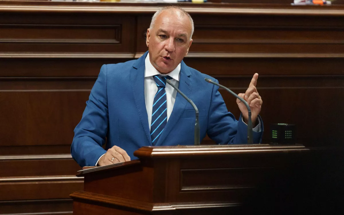 Luis Campos, portavoz de NC en el Parlamento regional. / RAMÓN DE LA ROCHA-EFE