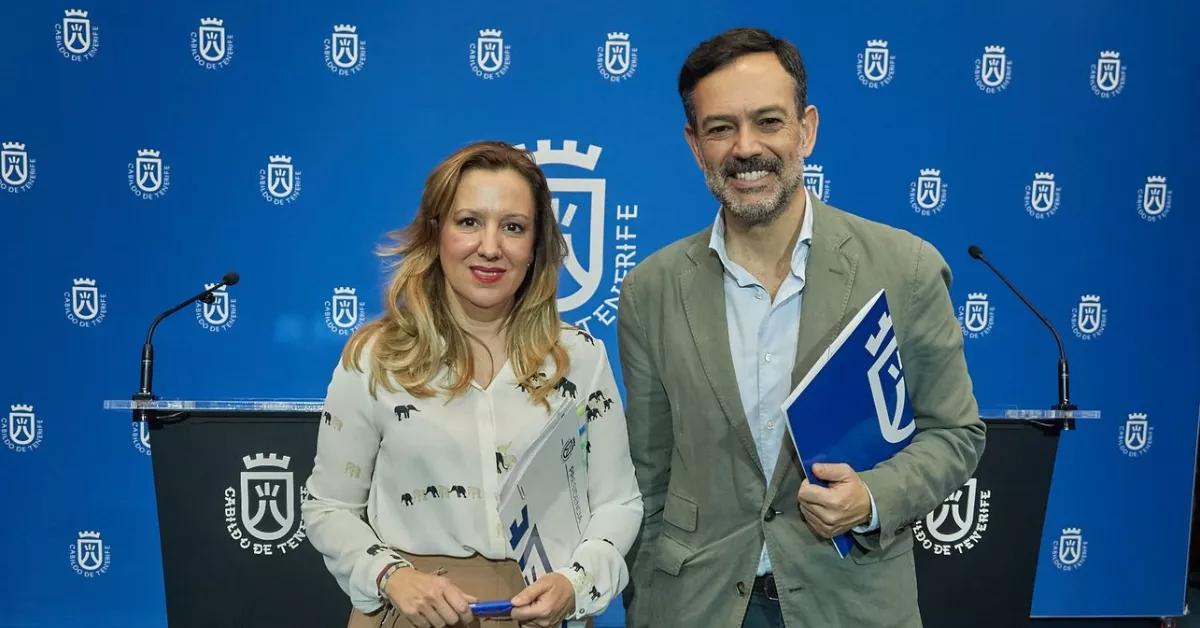 Rosa Dávila, presidenta del Cabildo de Tenerife, y Lope Afonso, vicepresidente insular. /CEDIDA