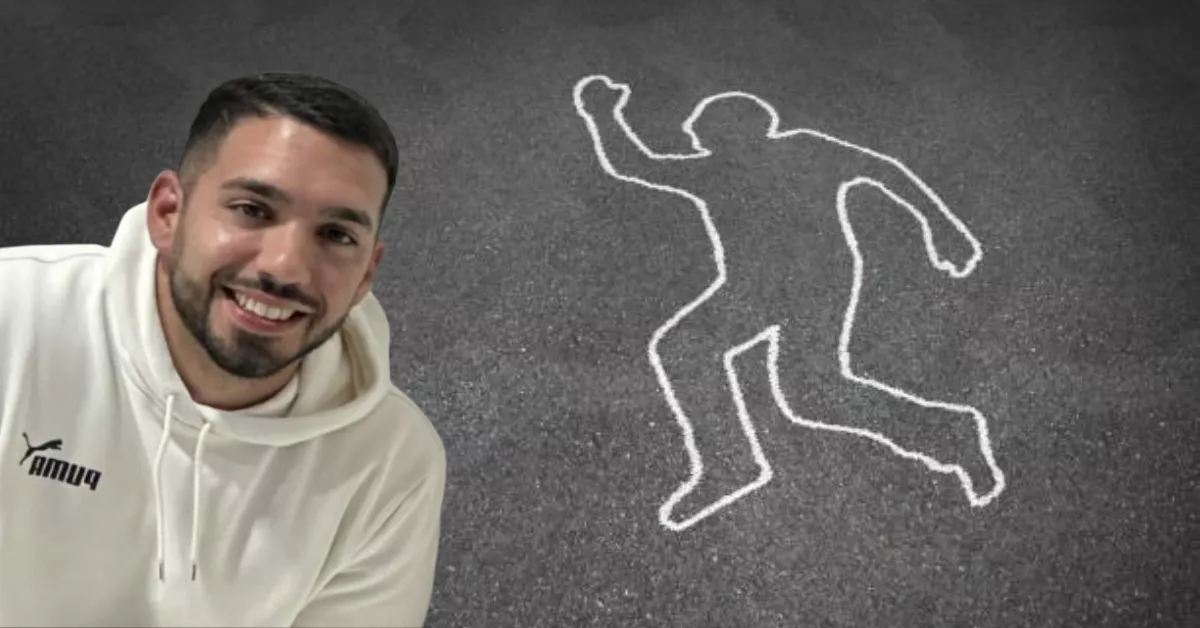 Montaje de una escena de un homicidio y la imagen de Isaac Trujillo, grancanario muerto en el Carnaval de Santa Cruz de Tenerife./ AH