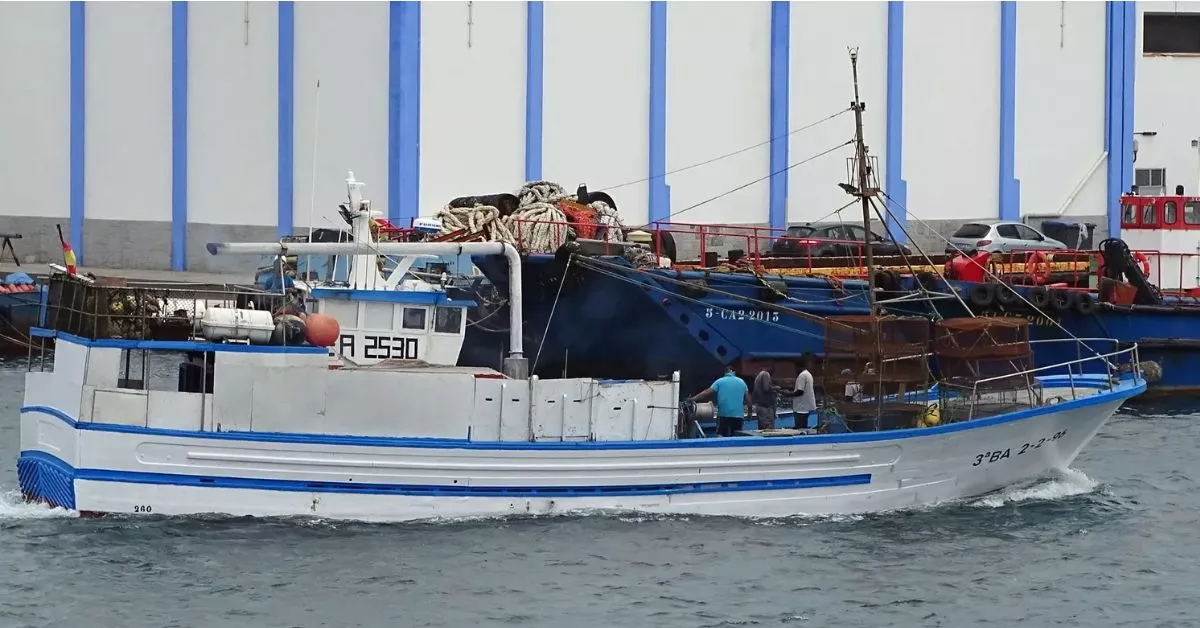 El pesquero 'Monte y Sabino', que se ha hundido en la costa de Telde. / MARINE TRAFFIC