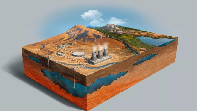 Ilustración de cómo funciona una central geotérmica.IMAGEN DE LA RED (1)