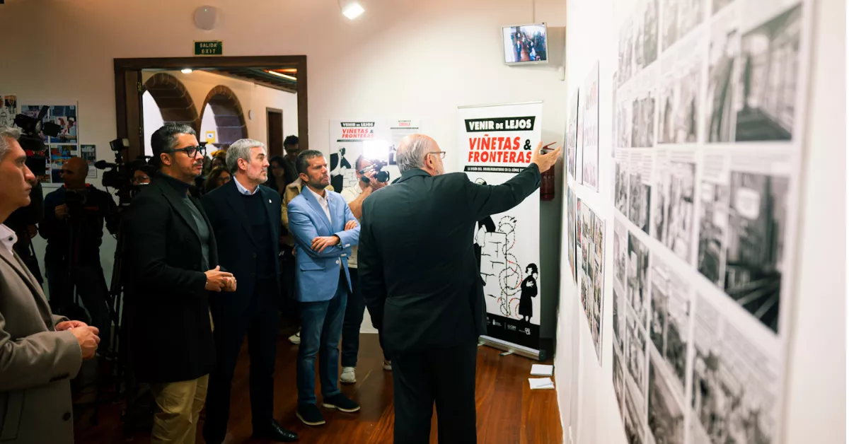 Inauguración de la muestra 'Viñetas y Fronteras' en La Laguna. /CEDIDA