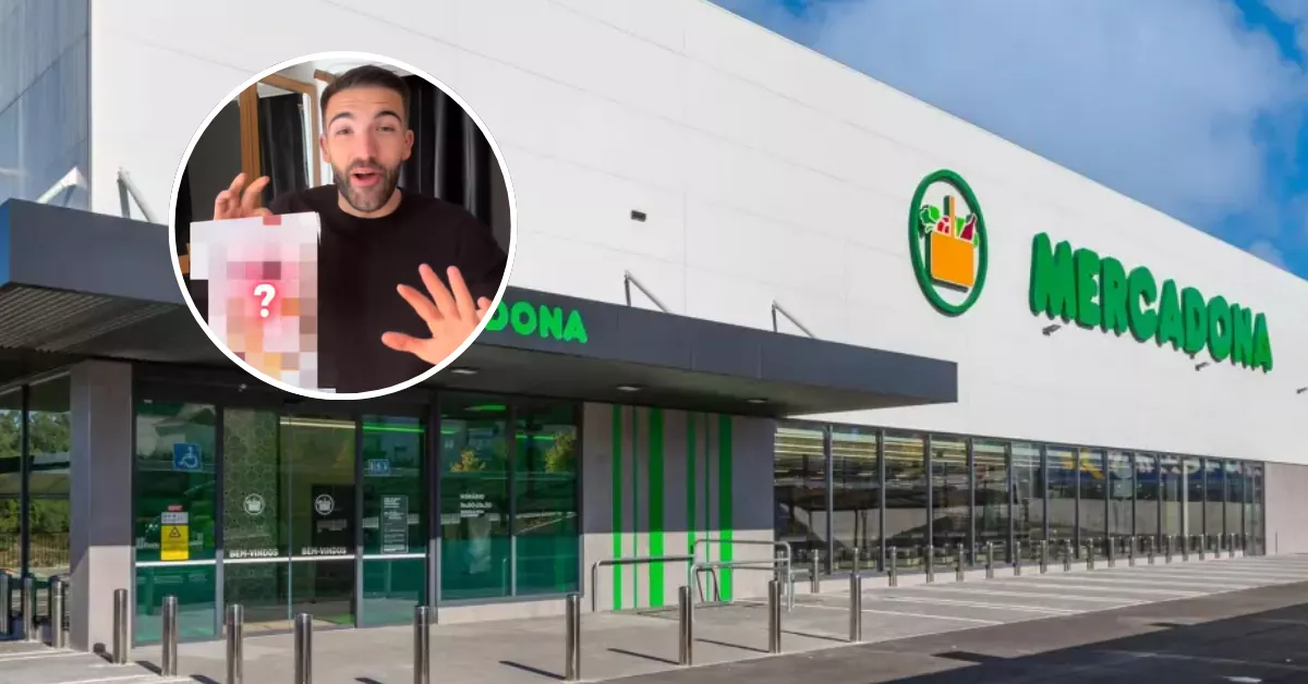 Imagen de Mercadona y el tiktoker con el producto canario / MONTAJE AH 