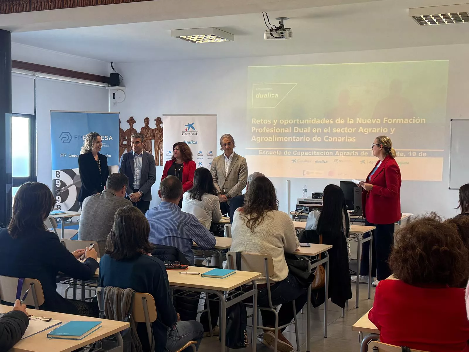 Transcurso de la jornada 'Retos y oportunidades de la Nueva Formación Profesional Dual en el sector Agrario y Agroalimentario de Canarias'. / ATLÁNTICO HOY 