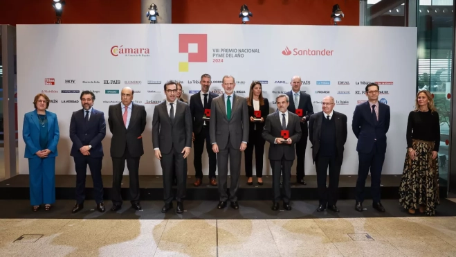 Foto de familia de los Premios Pyme Nacional 2024. / AH