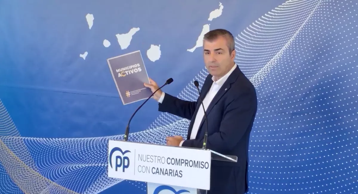 Canarias busca mitigar el impacto de los aranceles de EE UU en sus empresas exportadoras, En la imagen, el vicepresidente regional Manuel Domínguez. / PARTIDO POPULAR