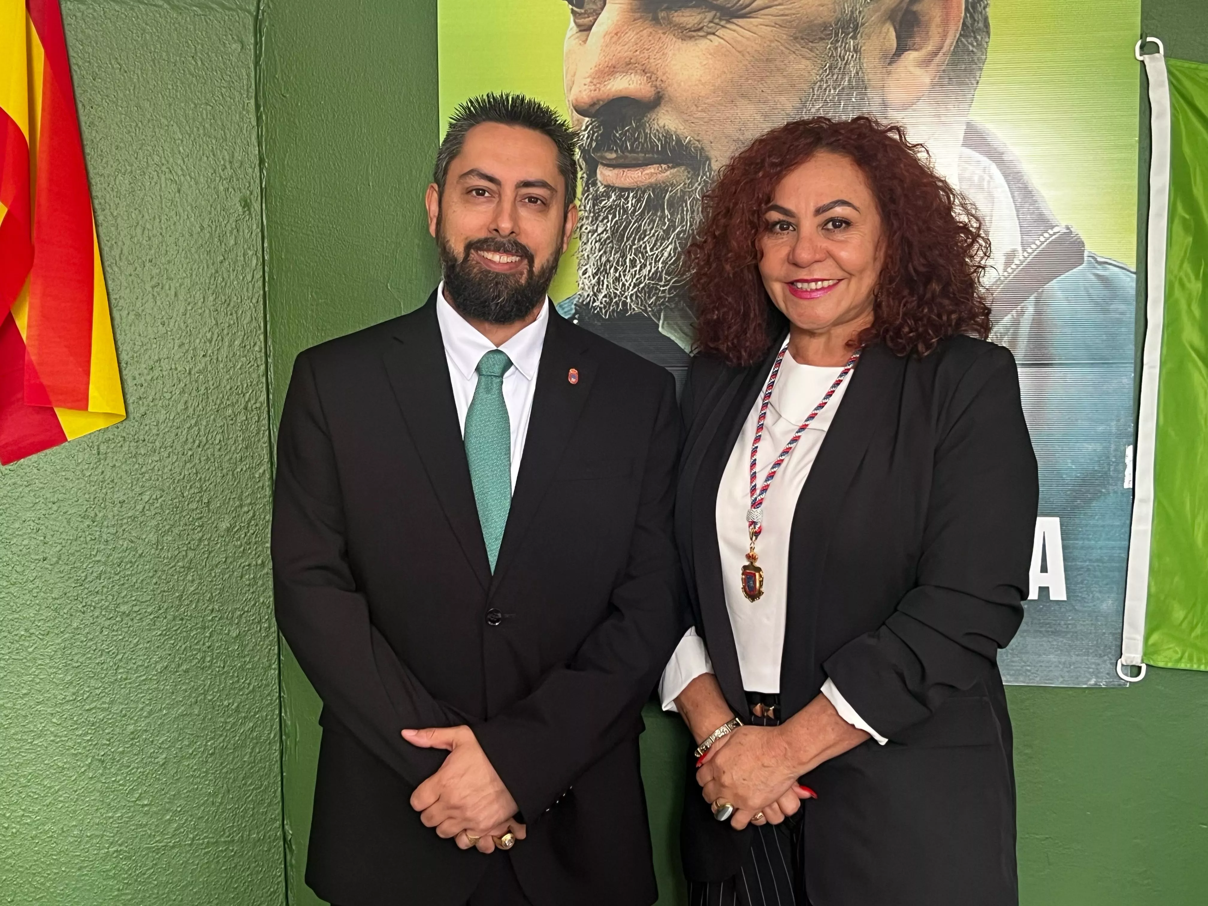 Los concejales de Vox en el Ayuntamiento de Granadilla, José Sanabria y Adaisy Arias. / CEDIDA