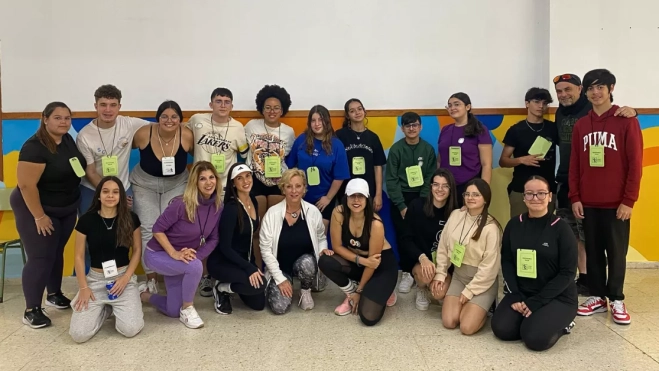 Parte del alumnado del centro que se ha implicado en la organización de las jornadas / ATLÁNTICO HOY