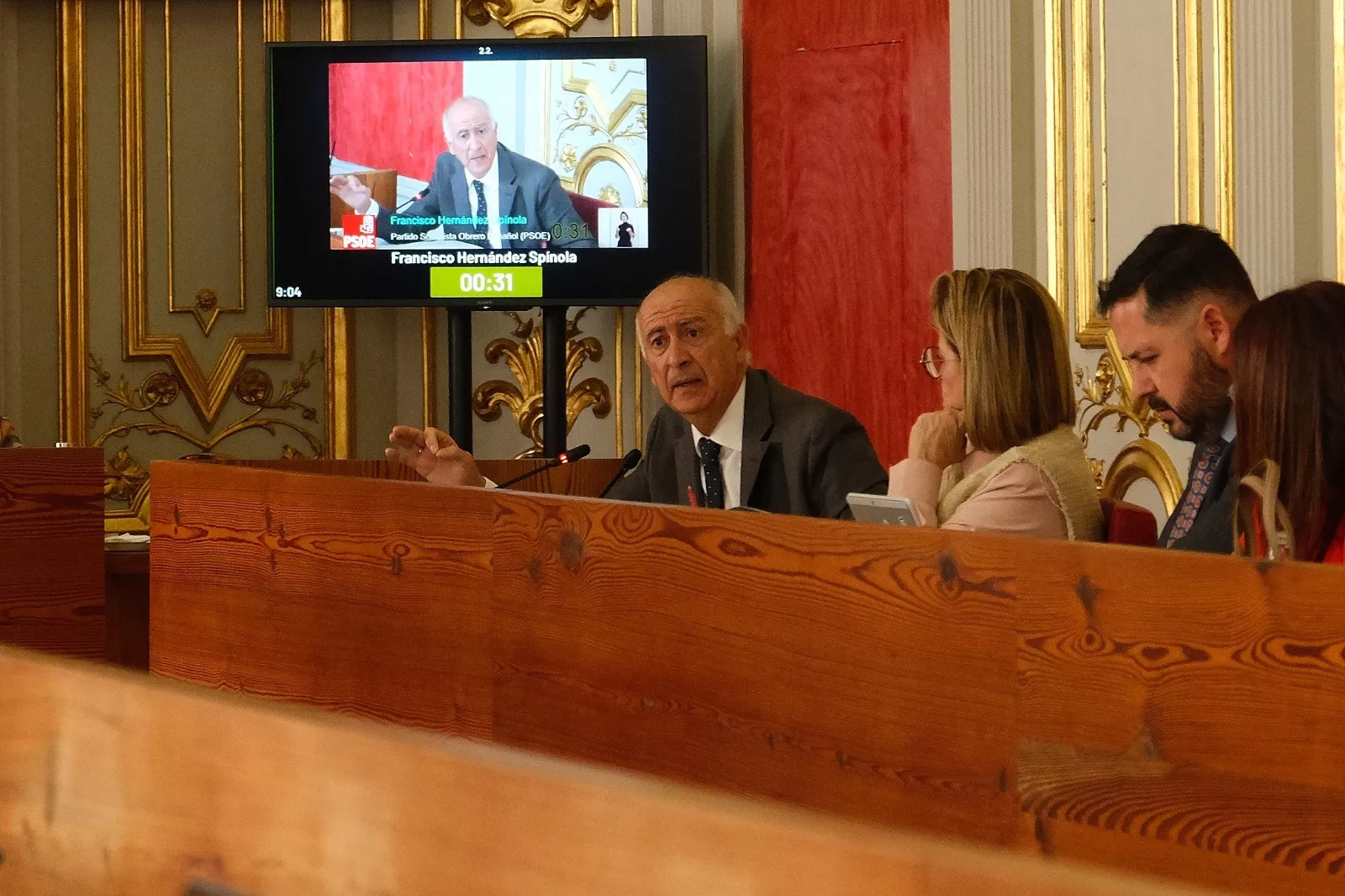 El concejal Francisco Hernández Spínola, durante el Pleno municipal del mes de marzo