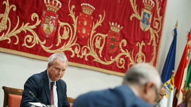 Franquis, durante su comparecencia en la comisión parlamentaria que investiga la compra de material sanitario en Canarias durante la pandemia. / RAMÓN DE LA ROCHA-EFE