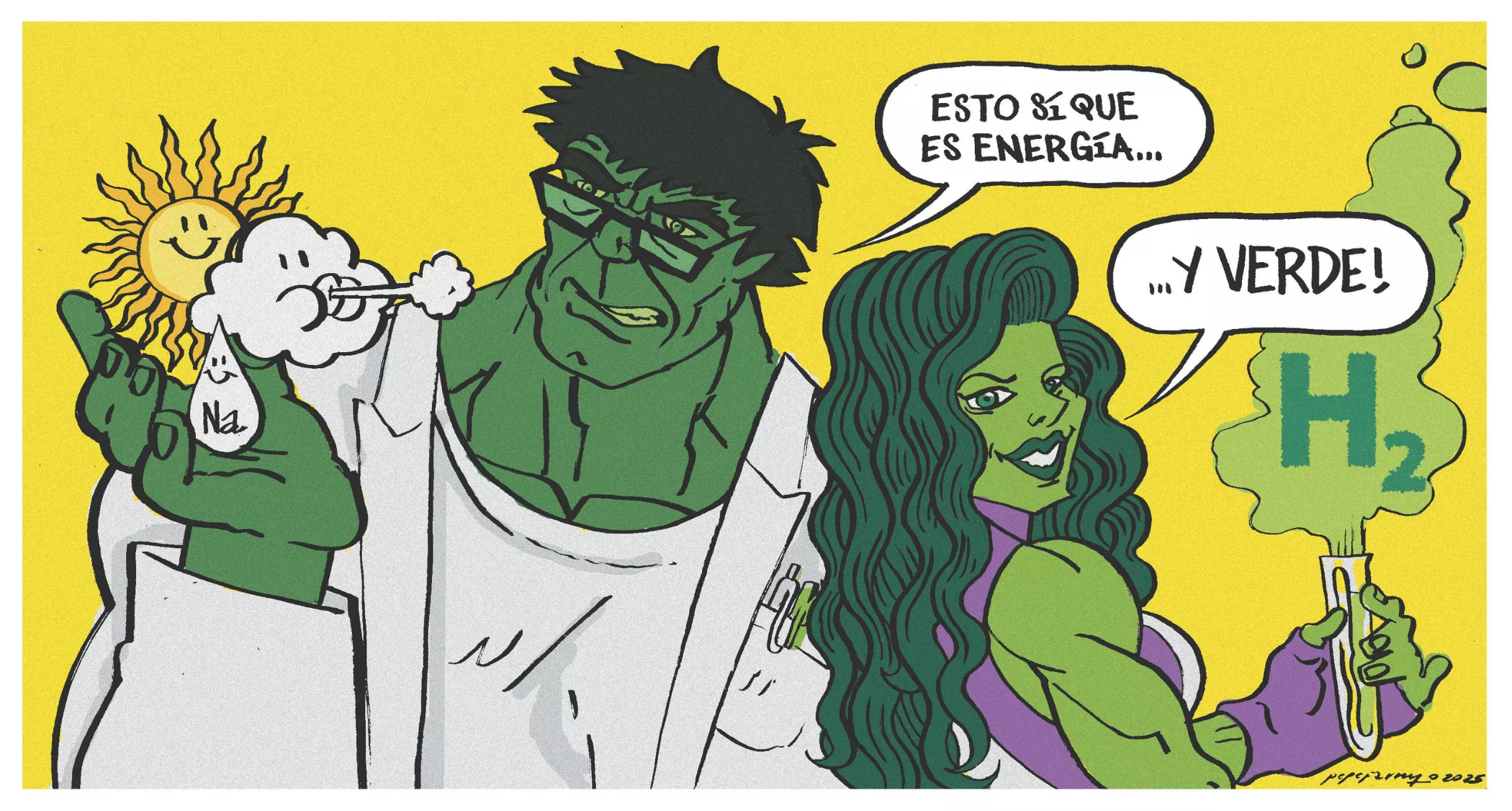 Sol, viento, mar y dinero: la fórmula del hidrógeno verde que Canarias aún no se atreve a mezclar. / FARRUQO