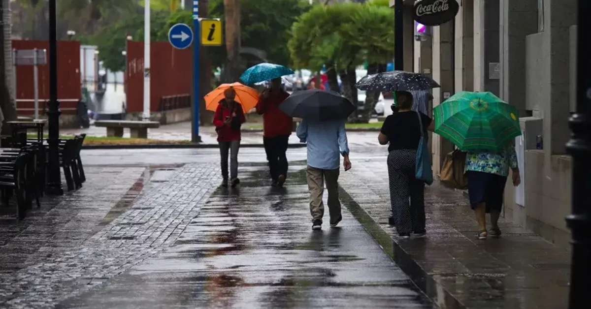 Imagen de archivo de lluvias en La Palma / EFE