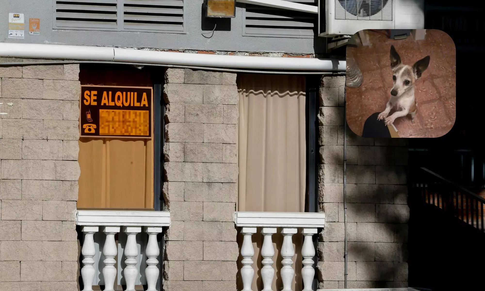 Imagen de una vivienda en alquiler, como la que busca la familia de Boli (en la foto). / MONTAJE AH
